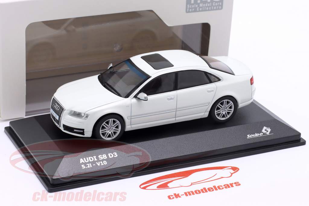 Audi S8 (D3) ano de construção 2010 branco 1:43 Solido
