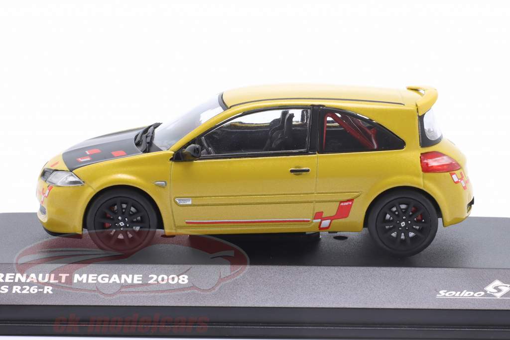 Renault Megane RS R26-R (MK2) 建設年 2008 黄色 / 黒 1:43 Solido