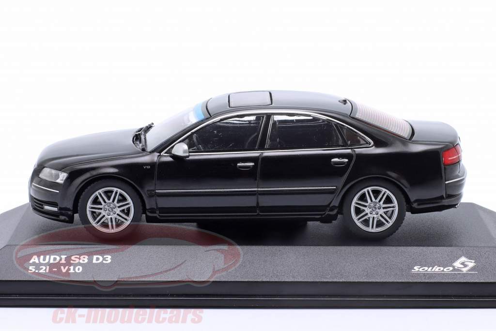 Audi S8 (D3) 建设年份 2010 黑色的 1:43 Solido