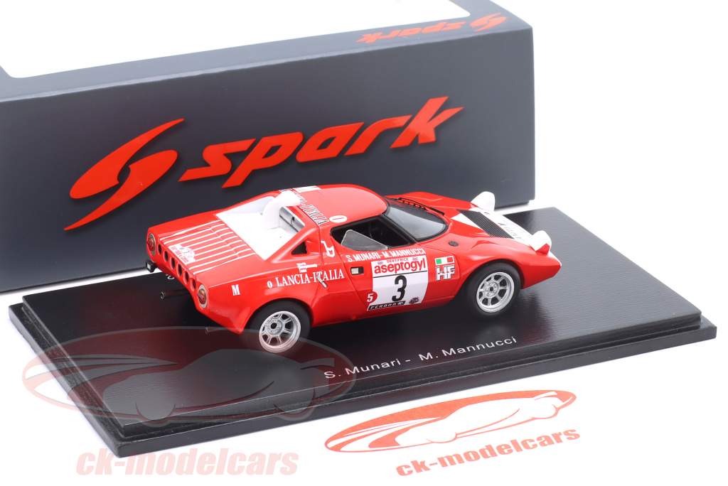 Lancia Stratos 1/43 Spark HF No.2 Rallye WM Tour de Corse 1974