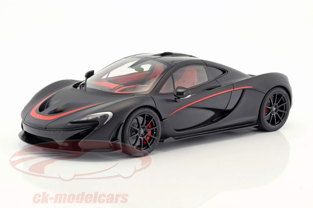 McLaren P1 Année de construction 2013 noir mat / rouge 1:12 AUTOart