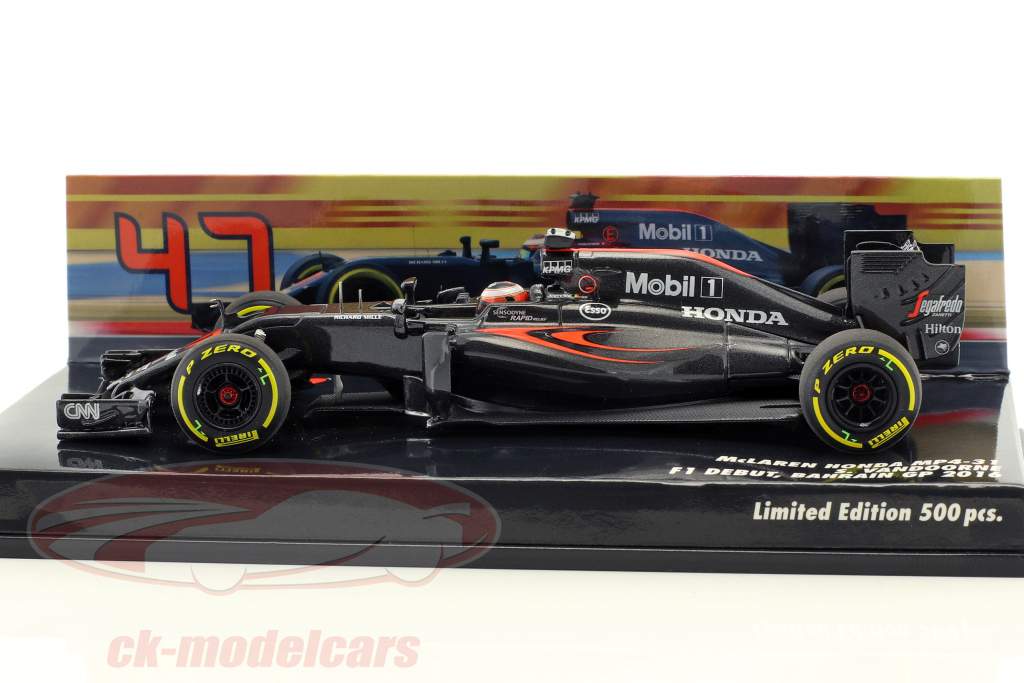 S. Vandoorne McLaren MP4-31 #47 Fórmula 1 Bahréin GP 2016 Signature Edition 1:43 Minichamps