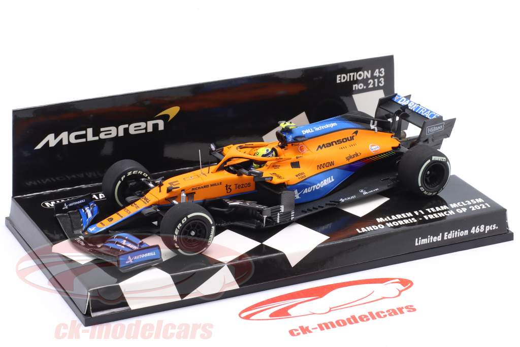 Lando Norris McLaren MCL35M #4 5th Frankreich GP Formel 1 2021 1:43 Minichamps
