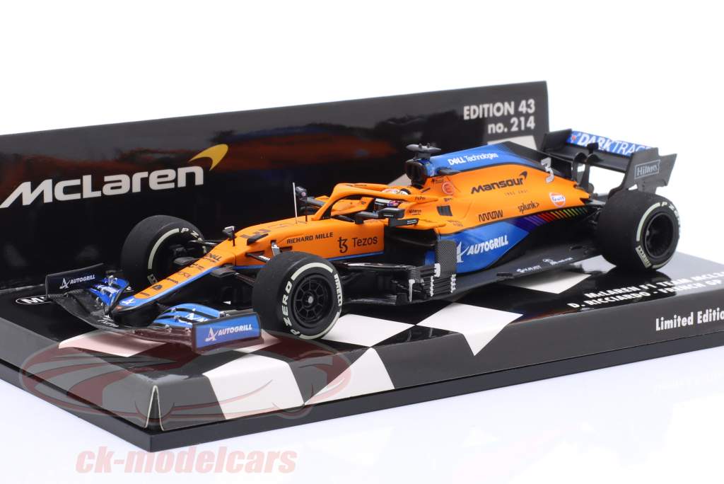 D. Ricciardo McLaren MCL35M #3 6th Frankreich GP Formel 1 2021 1:43 Minichamps