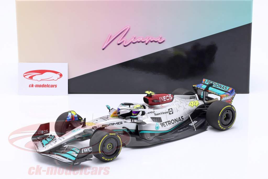 Lewis Hamilton Mercedes-AMG F1 W13 #44 6th Miami GP Formule 1 2022 1:18 Minichamps
