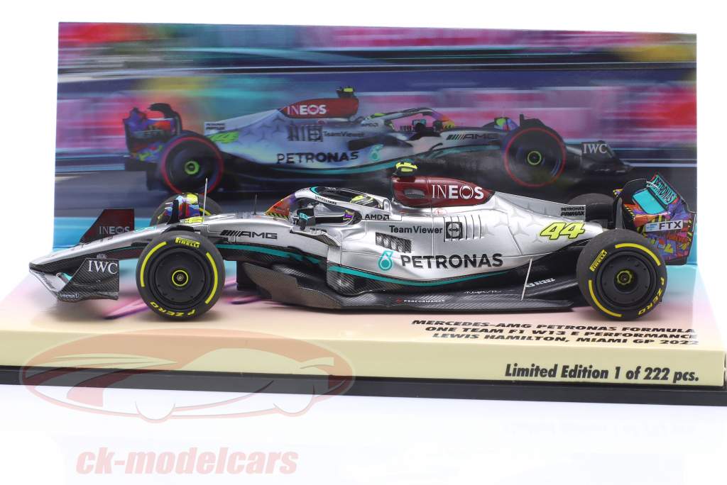 Lewis Hamilton Mercedes-AMG F1 W13 #44 6-е место Майами GP Формула 1 2022 1:43 Minichamps