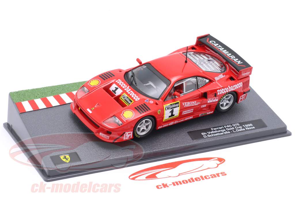 Ferrari F40 GTE #1 ganador 6h Vallelunga 1996 Della Noce, Schiattarella 1:43 Altaya