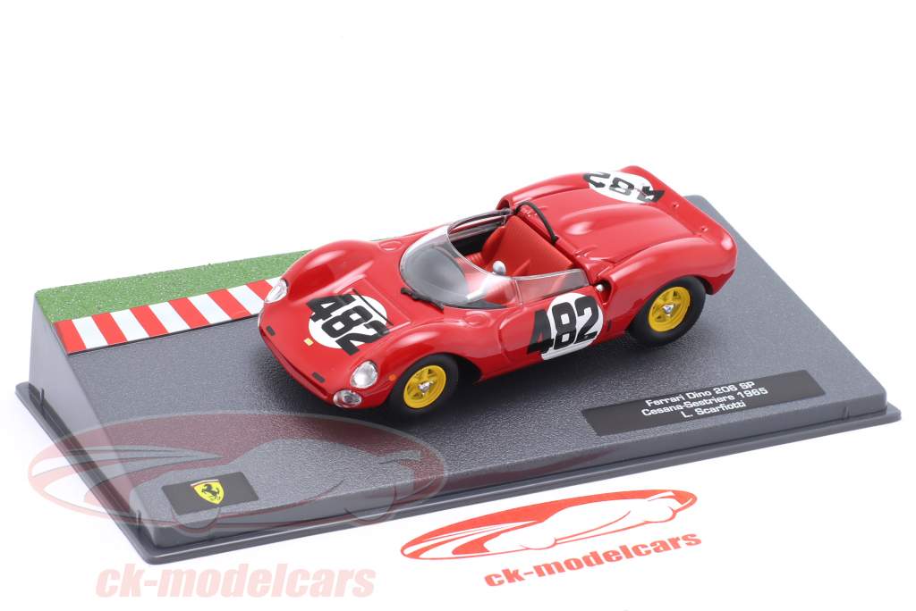 Ferrari Dino 206 SP #482 优胜者 Cesana-Sestriere 1965 L. Scarfiotti 1:43 Altaya