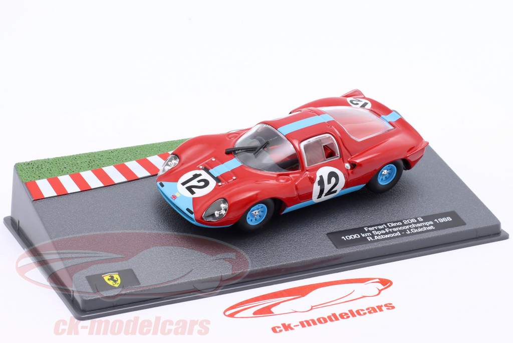 Ferrari Dino 206 S #12 Winner P2.0 1000km Spa 1966 Attwood, Guichet 1:43 Altaya