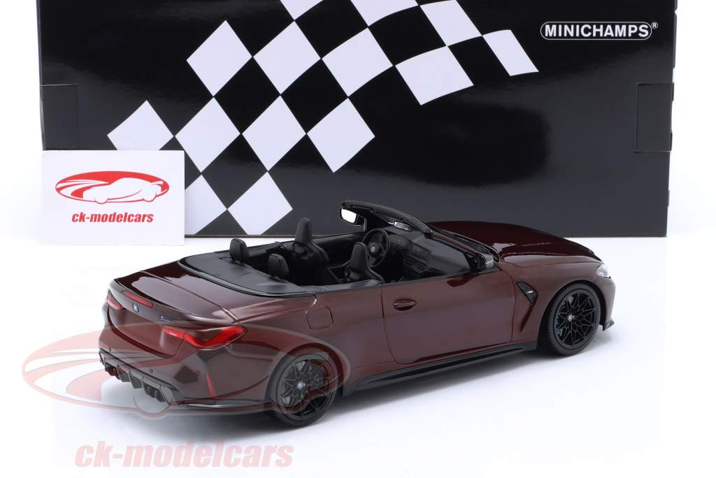 Minichamps 1:18 BMW M4 Cabriolet (G83) Baujahr 2021 dunkelrot 