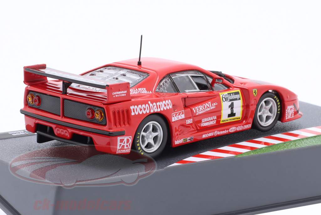 Ferrari F40 GTE #1 ganador 6h Vallelunga 1996 Della Noce, Schiattarella 1:43 Altaya