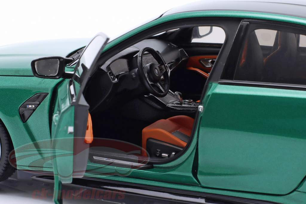 BMW M3 (G80) Competition Baujahr 2020 grün metallic 1:18 Minichamps