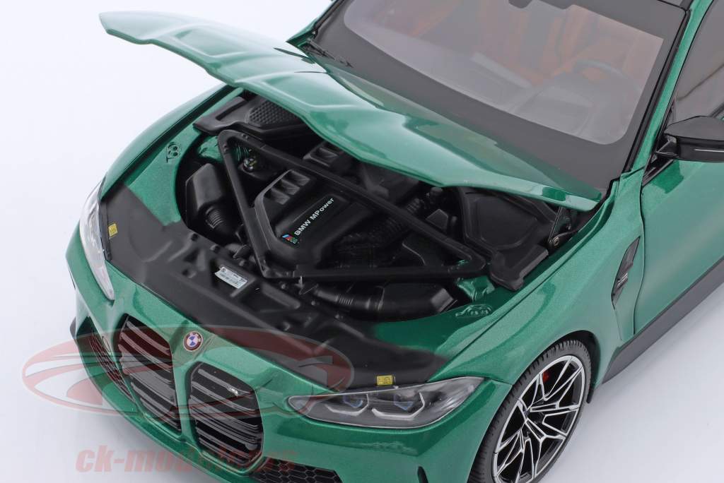 BMW M3 (G80) Competition Año de construcción 2020 verde metálico 1:18 Minichamps