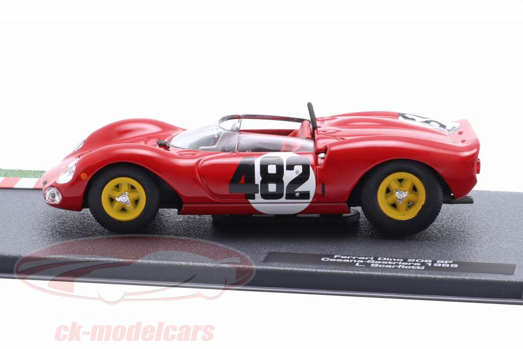Ferrari Dino 206 SP #482 ganador Cesana-Sestriere 1965 L. Scarfiotti 1:43 Altaya