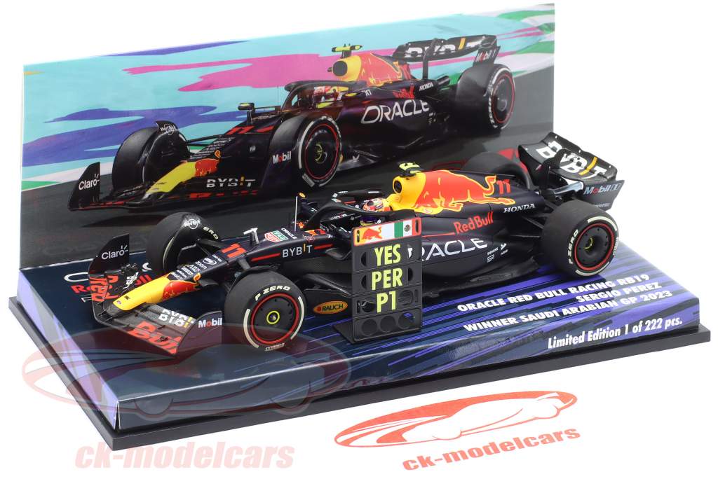 S. Perez Red Bull RB19 #11 Winner Saudi Arabia GP Formula 1 2023 1:43 Minichamps