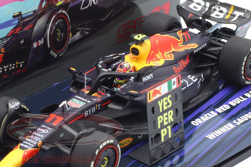 S. Perez Red Bull RB19 #11 ganhador Arábia Saudita GP Fórmula 1 2023 1:43 Minichamps