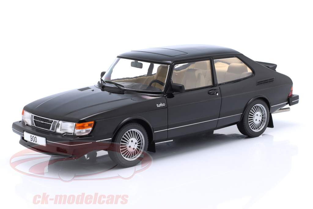 Saab 900 Turbo 建設年 1981 黒 1:18 Model Car Group