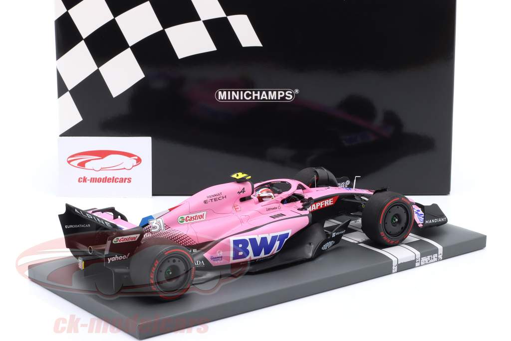 Esteban Ocon Alpine A522 #31 7mo Bahréin GP fórmula 1 2022 1:18 Minichamps