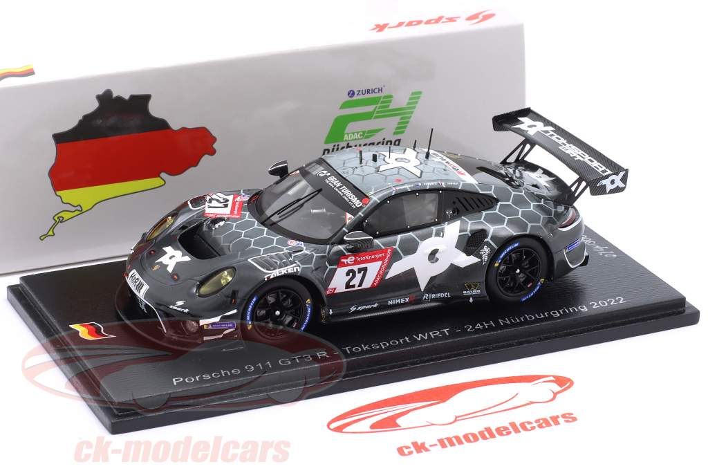 Porsche 911 (991.2) GT3 R #27 24h Nürburgring 2022 Toksport WRT 1:43 Spark