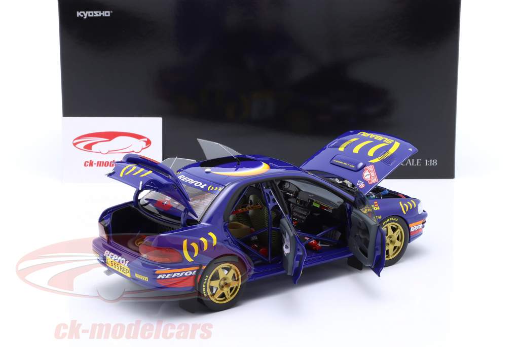 Subaru Impreza 555 #5 vinder Rallye Monte Carlo 1995 Sainz, Moya 1:18 Kyosho