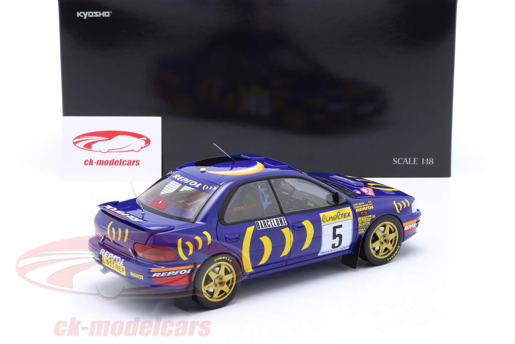 Subaru Impreza 555 #5 ganhador Rallye Monte Carlo 1995 Sainz, Moya 1:18 Kyosho