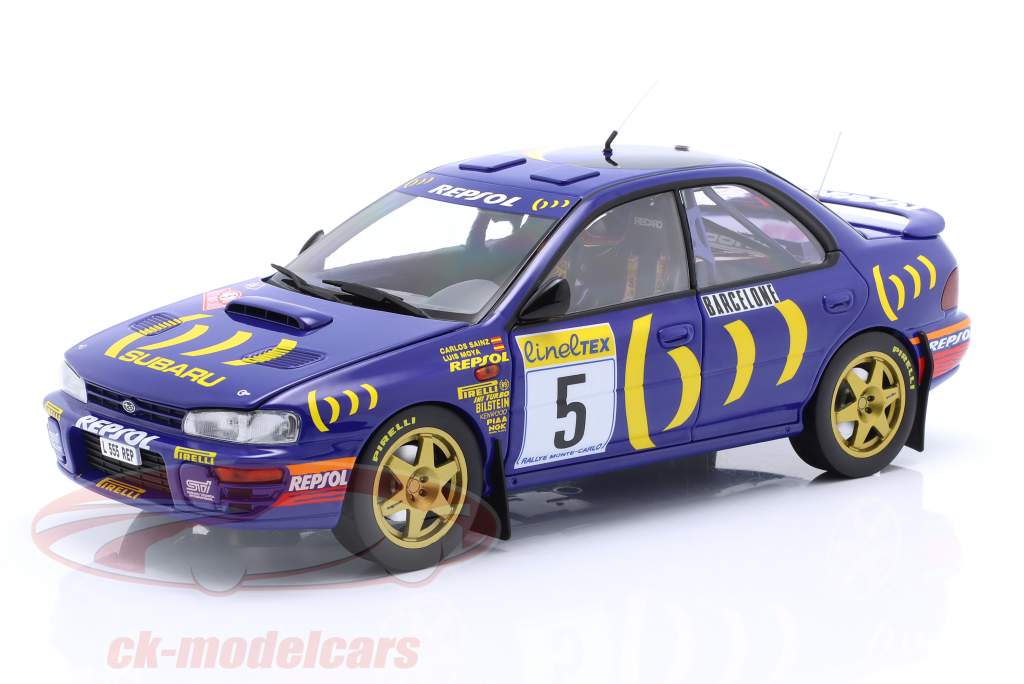 Subaru Impreza 555 #5 ganhador Rallye Monte Carlo 1995 Sainz, Moya 1:18 Kyosho