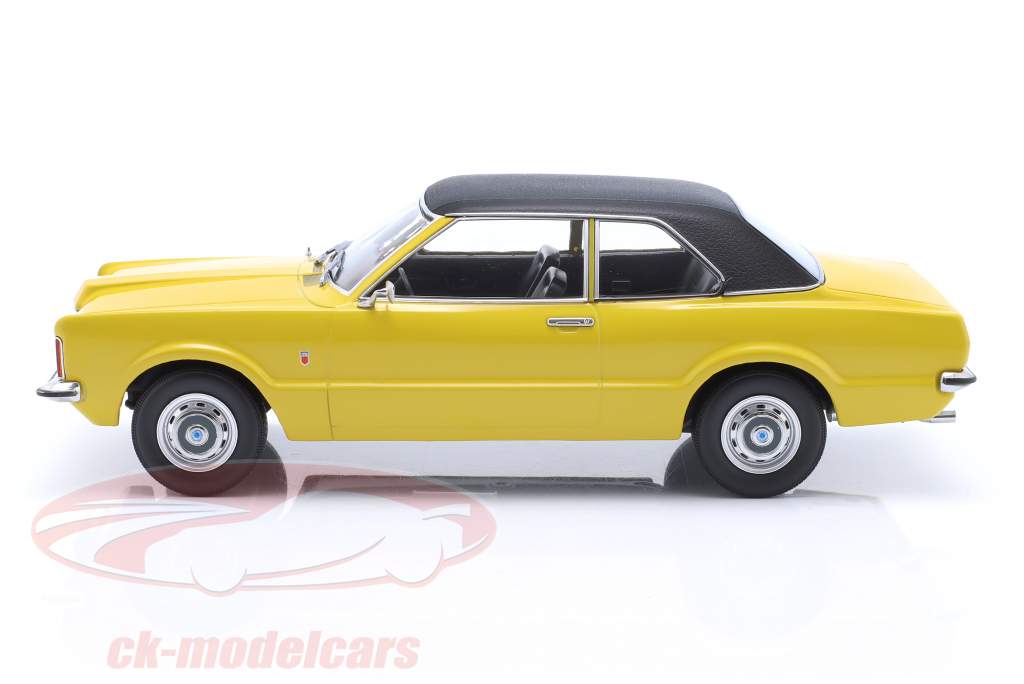 Ford Taunus L Limousine Año de construcción 1971 amarillo / negro 1:18 KK-Scale
