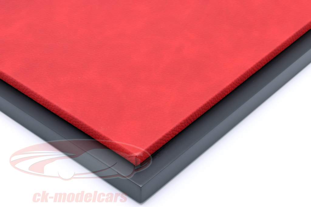 lujo Vitrina de acrílico con polipiel en Placa base de MDF rojo 1:12 Jewel Cases