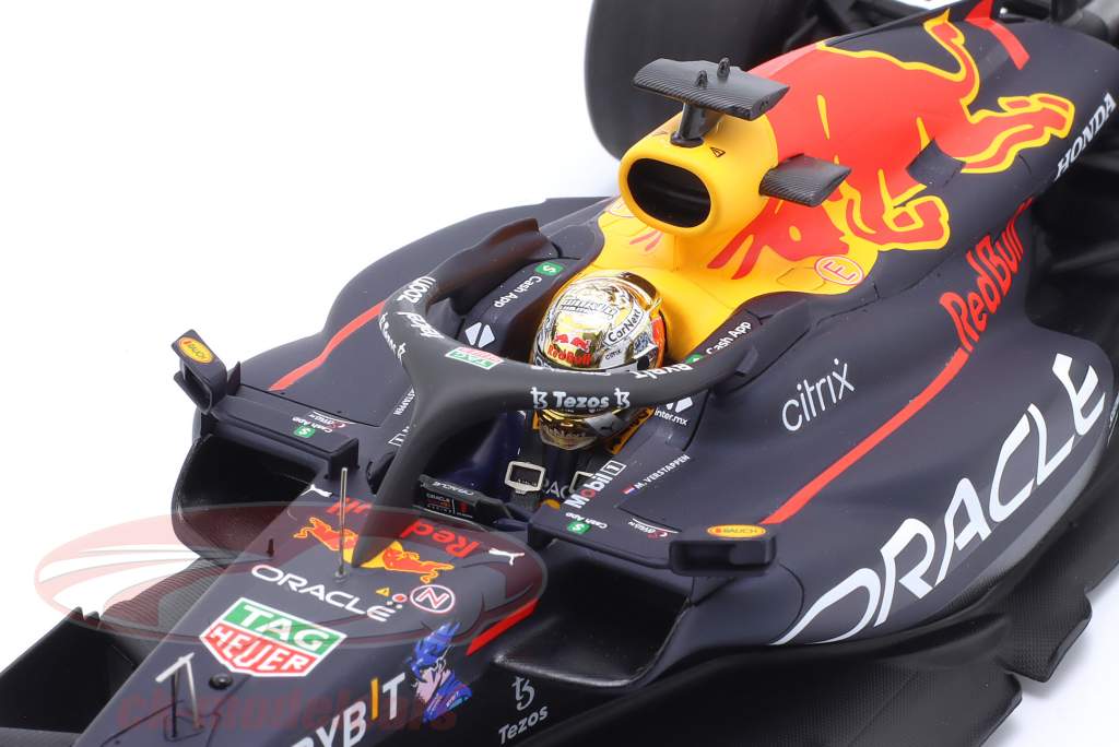 M. Verstappen Red Bull RB18 #1 vinder Abu Dhabi GP formel 1 Verdensmester 2022 1:18 Spark