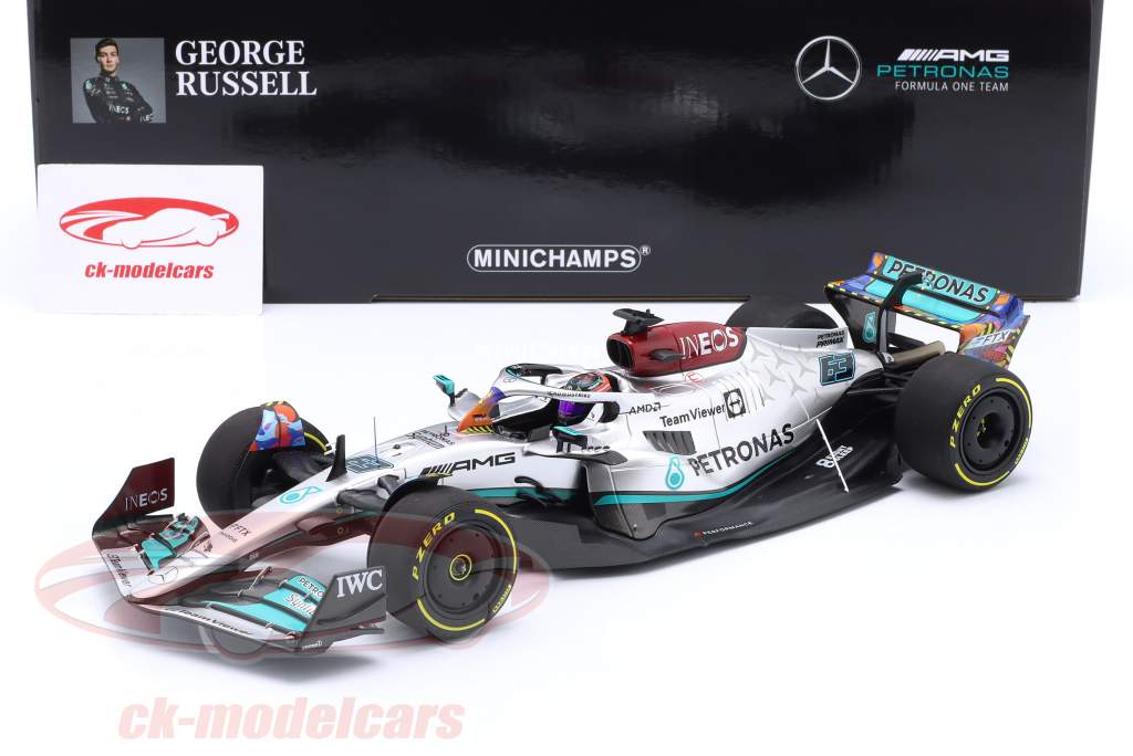 G. Russell Mercedes-AMG F1 W13 #63 5 Miami GP formel 1 2022 1:18 Minichamps