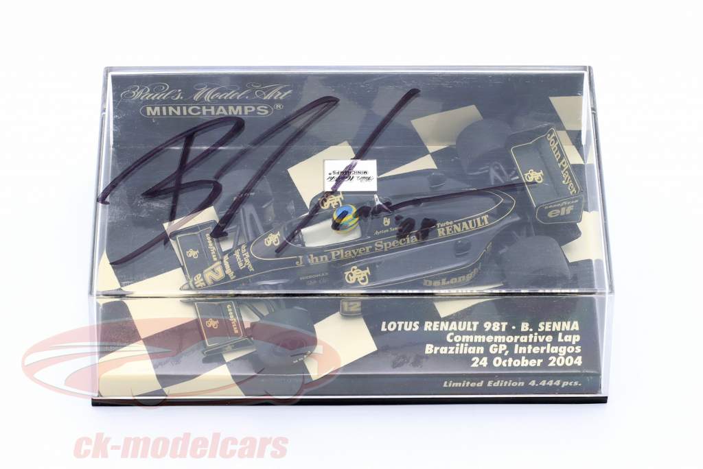 B. Senna Lotus 98T #12 fórmula 1 2004 Show Run Signature Edition 1:43 Minichamps