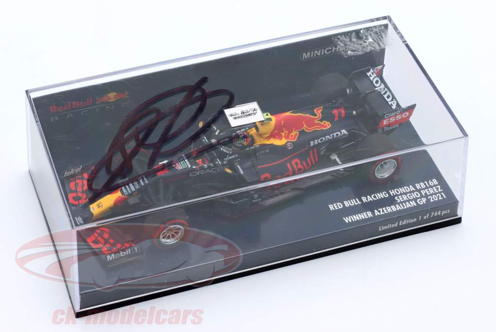 S. Perez RB16B #11 ganhador Azerbaijão GP Fórmula 1 2021 Signature Edition 1:43 Minichamps