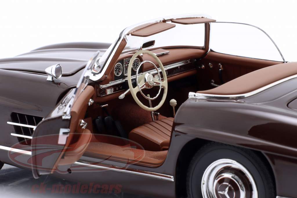 Mercedes-Benz 300SL Roadster (W198) year 1957 dark red 1:18 Minichamps