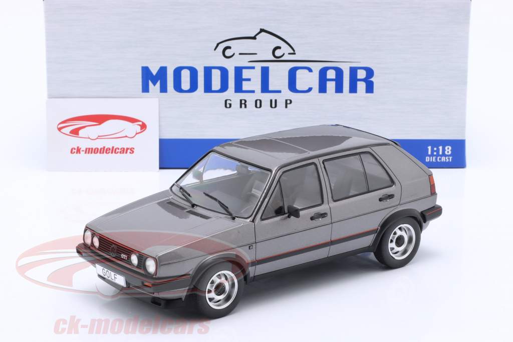 Modelcar Group 1:18 Volkswagen VW Golf 2 GTI year 1984 dark gray metallic  MCG18390 model car MCG18390 4052176771518