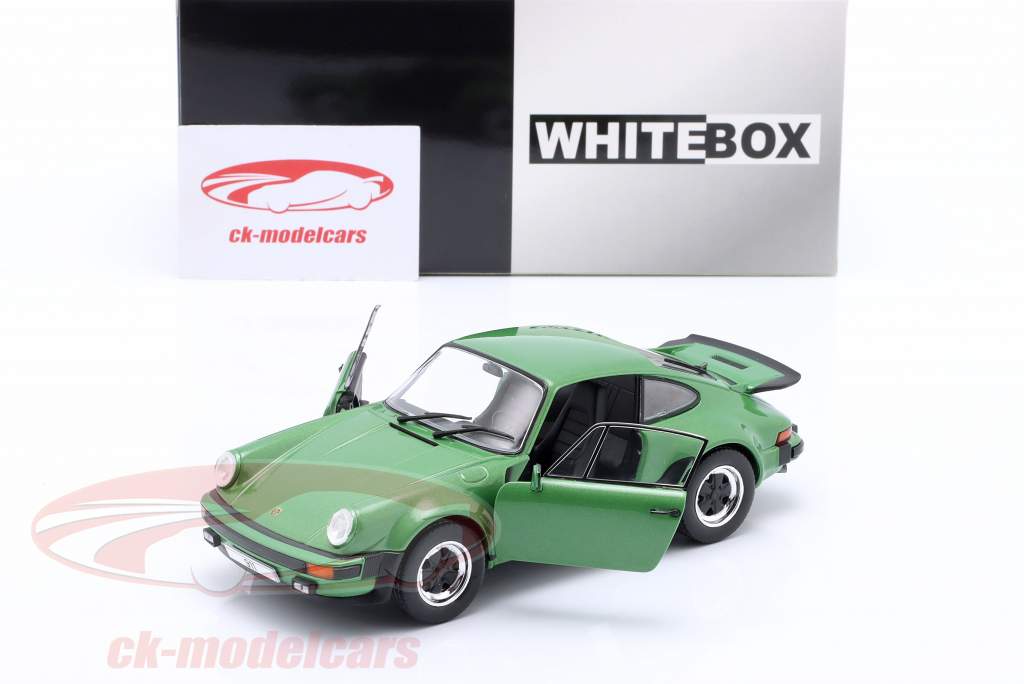 Porsche 911 (930) Turbo Byggeår 1974 grøn metallisk 1:24 WhiteBox