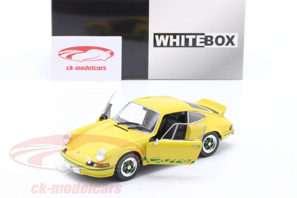 Porsche 911 Carrera 2.7 RS Ano de construção 1972 amarelo / verde 1:24 WhiteBox