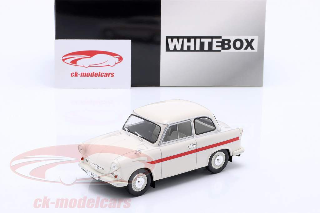Trabant P50 Byggeår 1959 hvid 1:24 WhiteBox