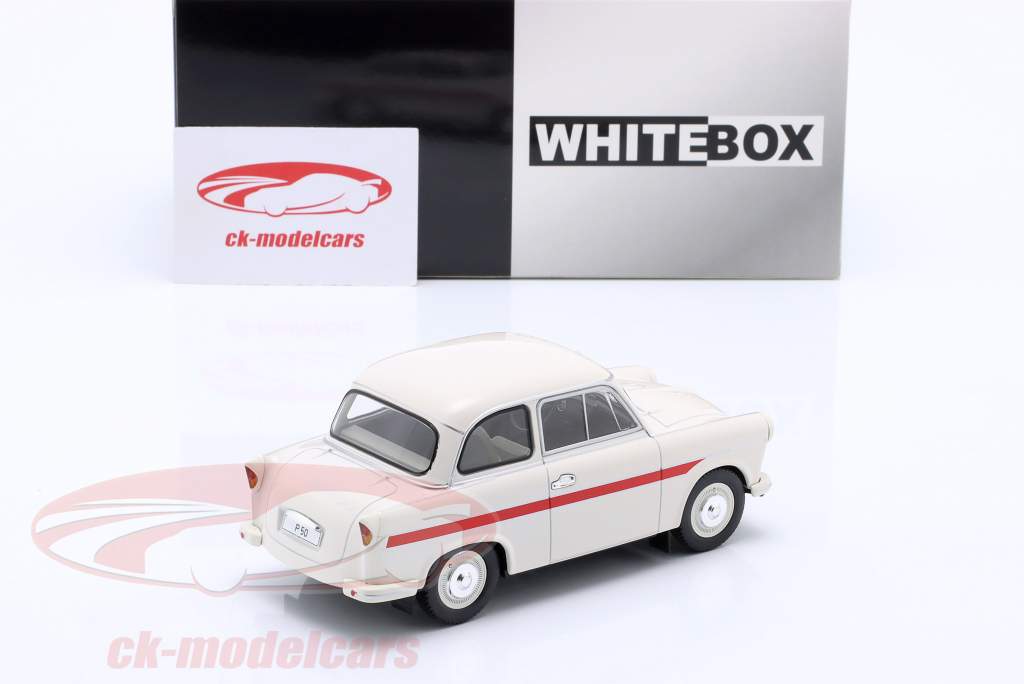 Trabant P50 Ano de construção 1959 branco 1:24 WhiteBox