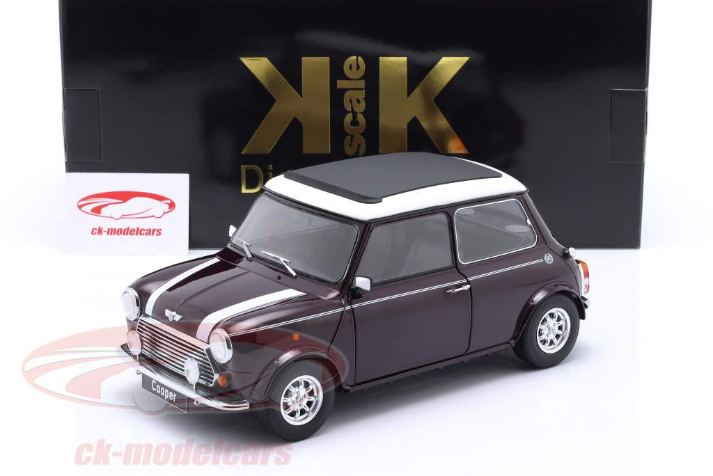 Mini Cooper RHD with Sunroof violet metallic / white 1:12 KK-Scale