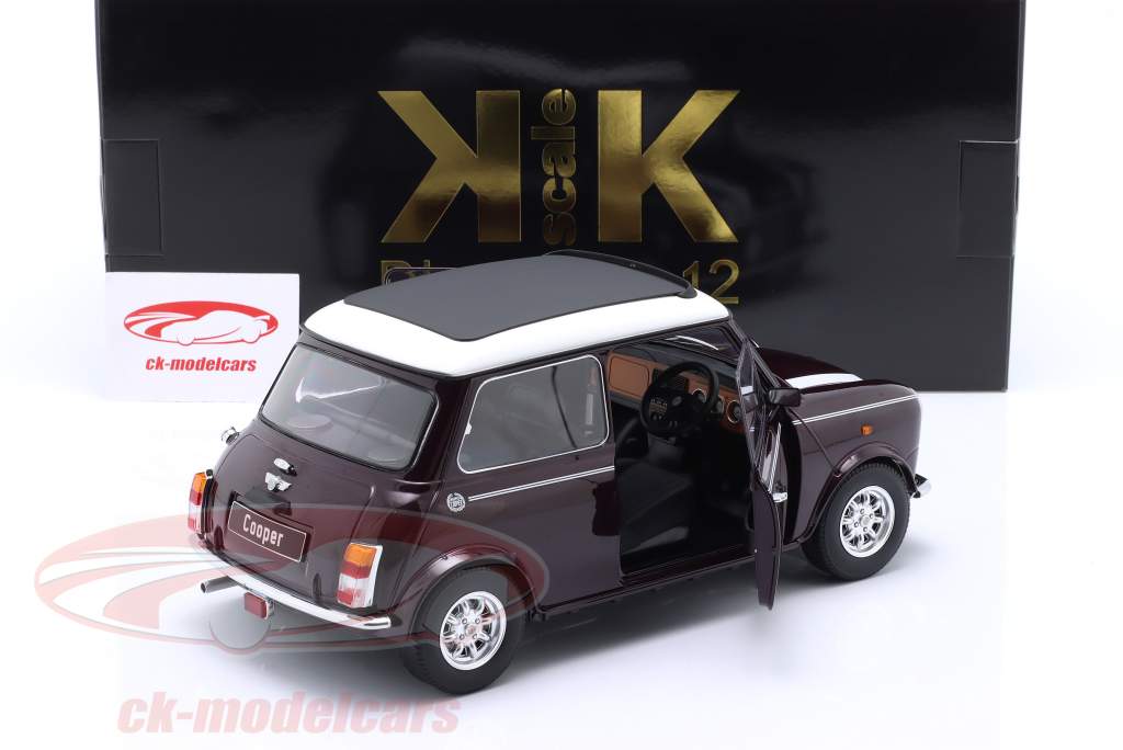 Mini Cooper RHD と サンルーフ バイオレット メタリックな / 白 1:12 KK-Scale