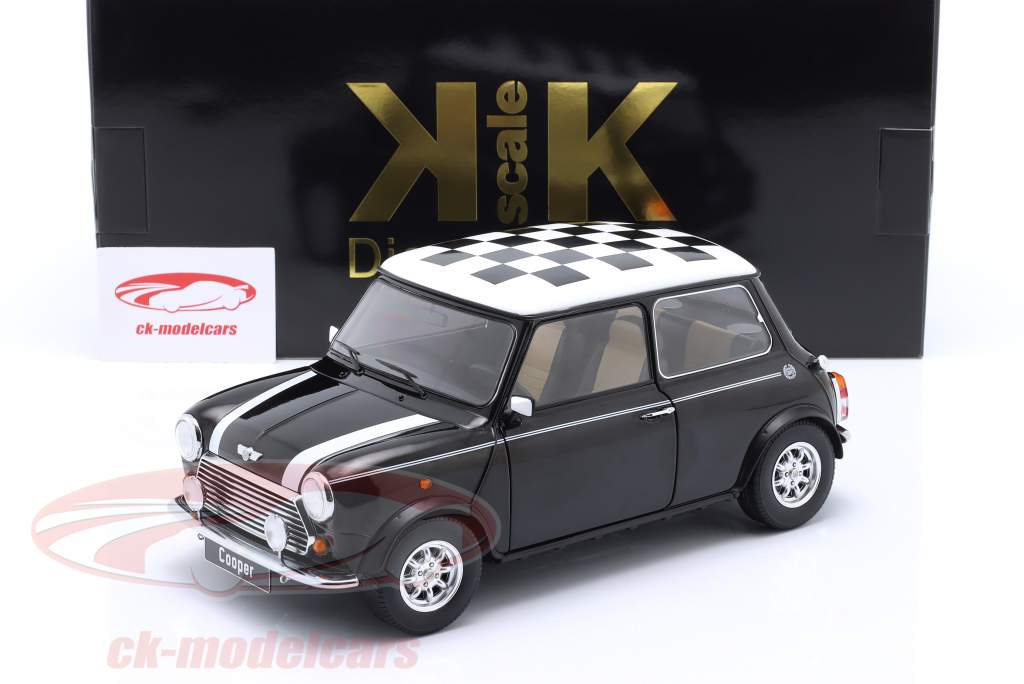Mini Cooper LHD клетчатый черный / белый 1:12 KK-Scale