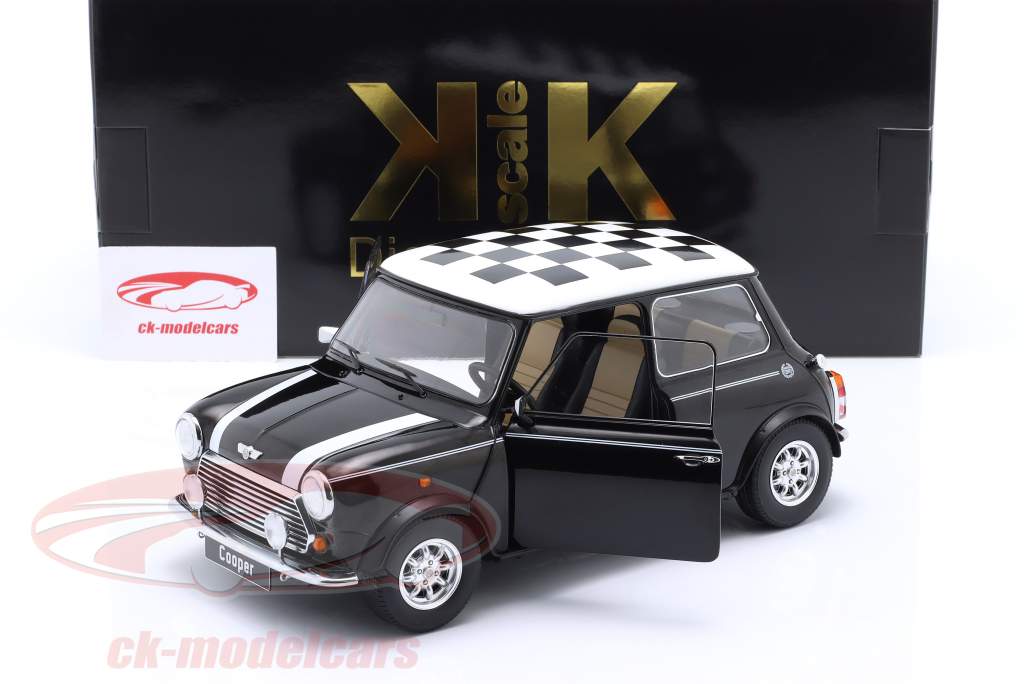 Mini Cooper LHD à carreaux noir / blanc 1:12 KK-Scale