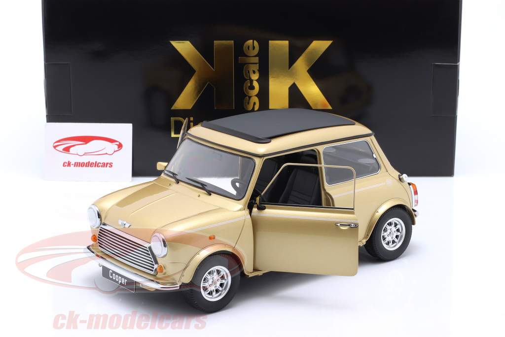 Mini Cooper LHD con Tetto apribile oro metallico 1:12 KK-Scale