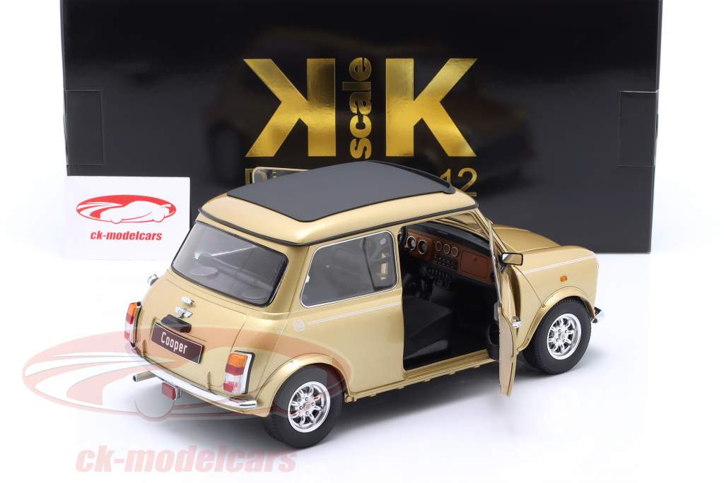 Mini Cooper LHD med Soltag guld metallisk 1:12 KK-Scale