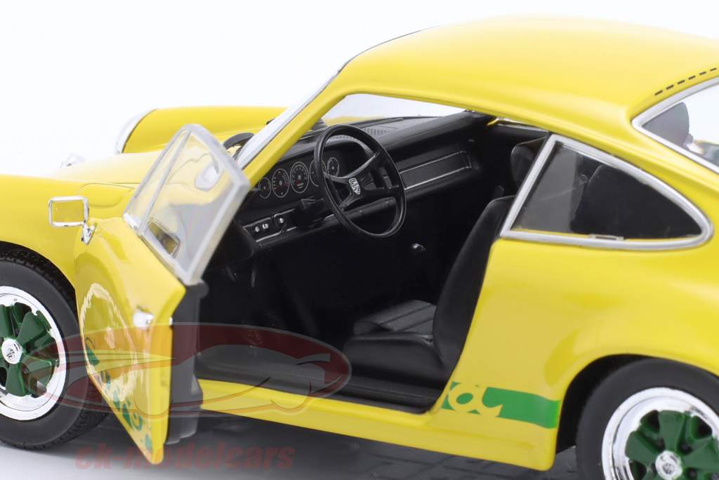 Porsche 911 Carrera 2.7 RS 建设年份 1972 黄色的 / 绿色的 1:24 WhiteBox