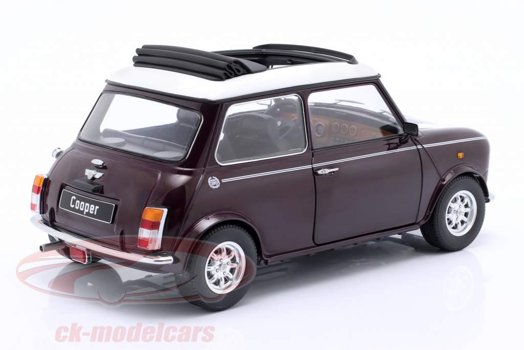Mini Cooper LHD avec toit ouvrant violet métallisé / blanc échelle 1:12 KK