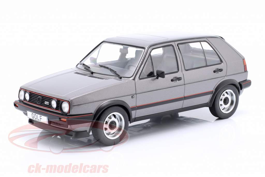 Volkswagen VW Golf 2 GTI 建設年 1984 暗灰色 メタリックな 1:18 Model Car Group