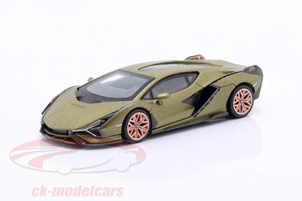 Lamborghini Sian FKP 37 Présentation tapis olive verte 1:64 TrueScale
