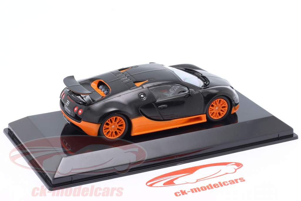 Bugatti Veyron 16.4 Super Sport 建设年份 2010 黑色的 / 橙子 1:43 Altaya