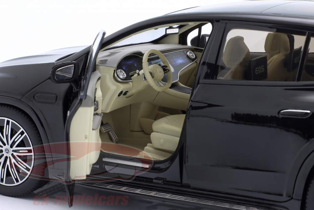 Mercedes-Benz EQS SUV (X296) Bouwjaar 2022 obsidiaan zwart 1:18 NZG